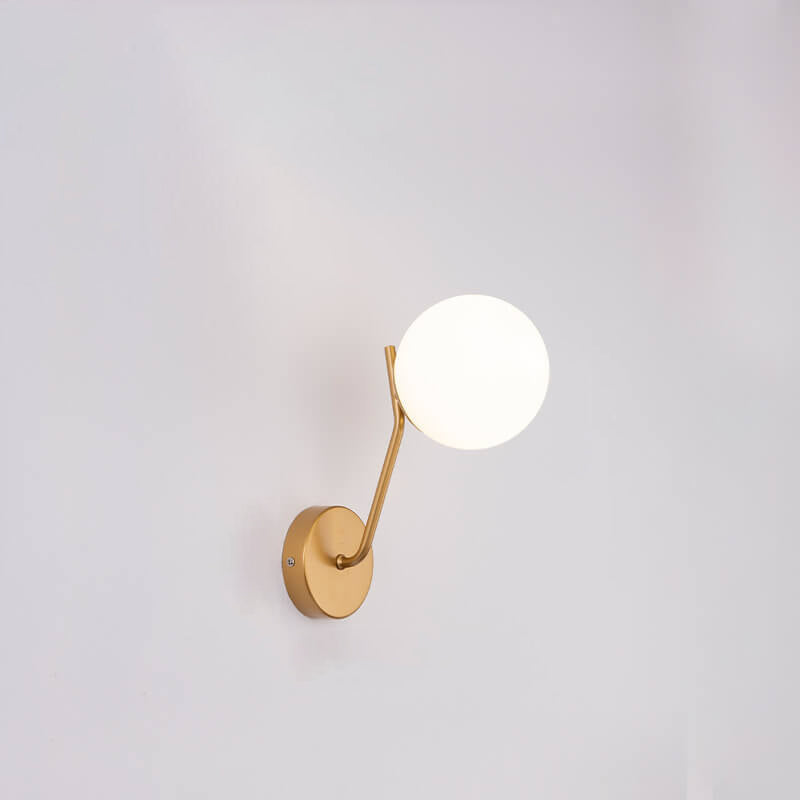Modern bollformad glasvägglampa
