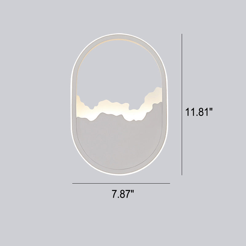 WaveGlow - Ovalt LED-vägglampa med vågdesign