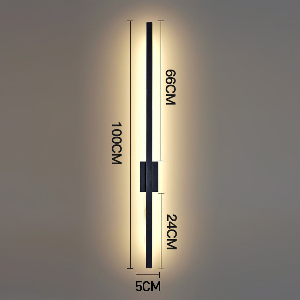 Industriell minimalistisk lång LED järn vägglampor för samtida vardagsrumsinredning och stilfull belysning