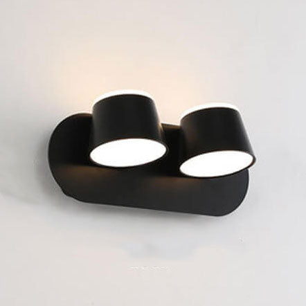 ScandiGlow – Justerbar LED Vägglampa med Cylinderformad Skärm, Finns i 1/2/3 Ljuspunktet
