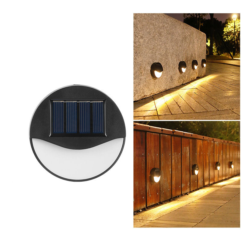 LED-Solarlampa - Terrassbelysning för utomhusbruk, Rund, Fyrkantig, Vattentät