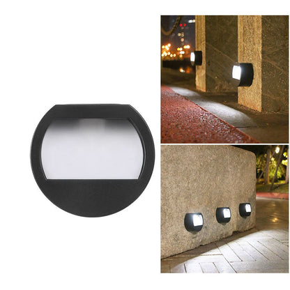 LED-Solarlampa - Terrassbelysning för utomhusbruk, Rund, Fyrkantig, Vattentät