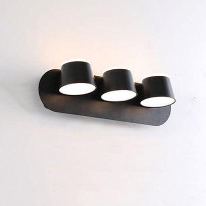 ScandiGlow – Justerbar LED Vägglampa med Cylinderformad Skärm, Finns i 1/2/3 Ljuspunktet