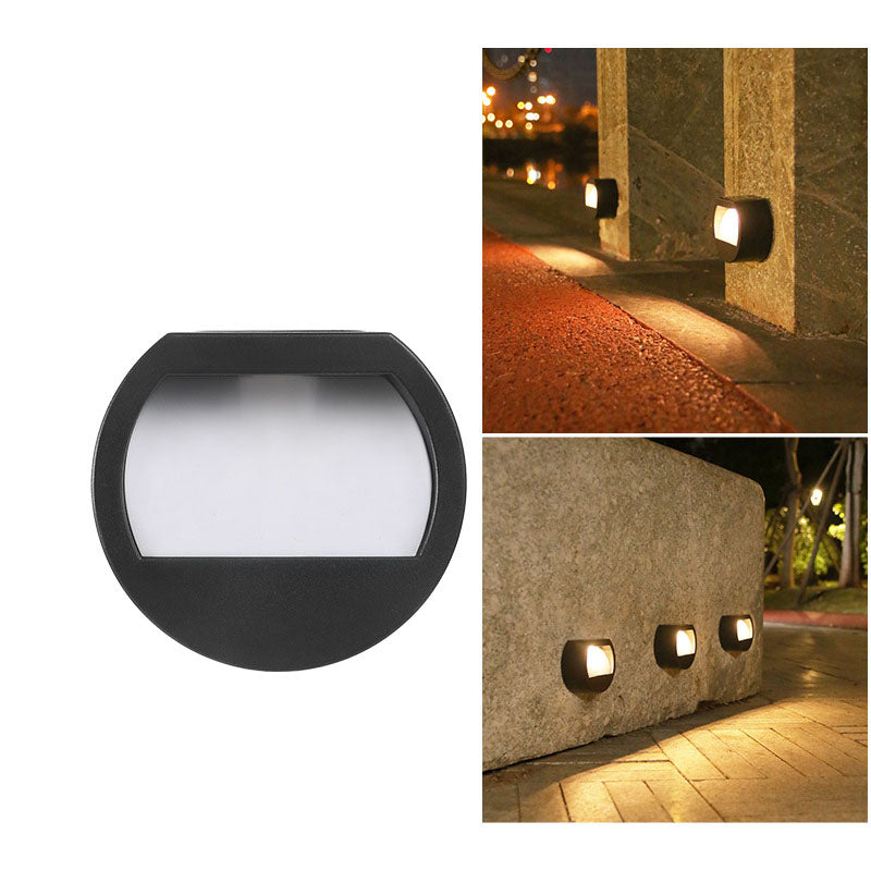 LED-Solarlampa - Terrassbelysning för utomhusbruk, Rund, Fyrkantig, Vattentät