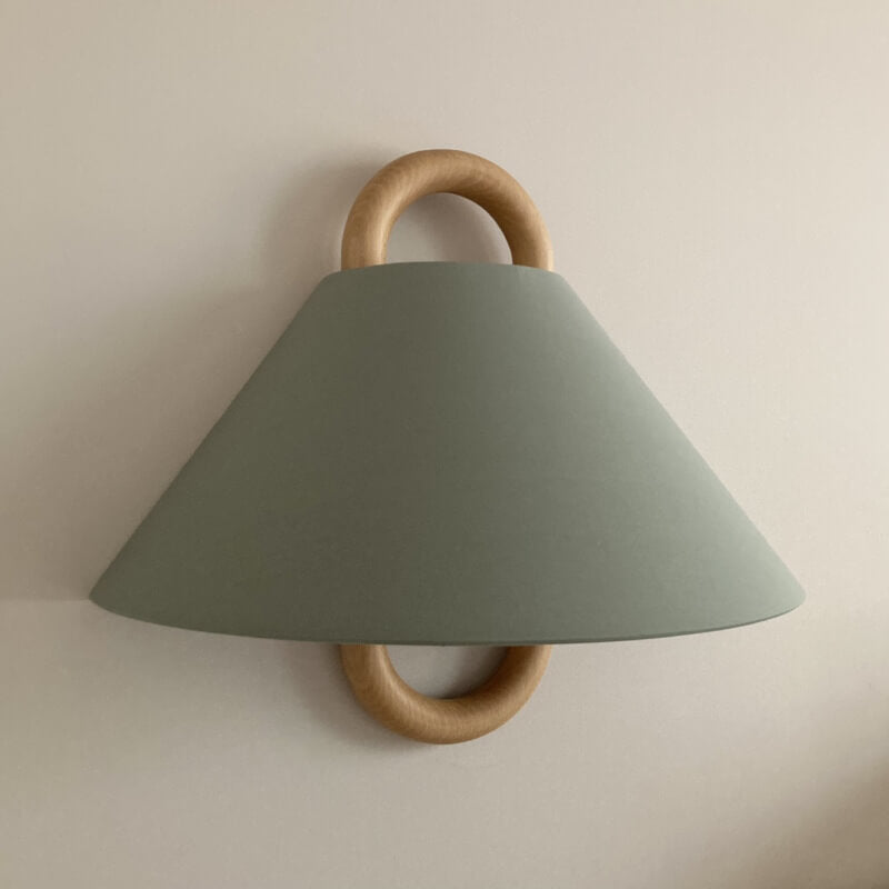 Vägglampa Modern Trä Tyg Sconcelampa