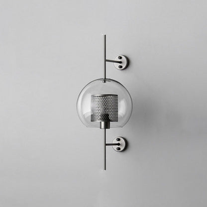 Oneal Industriell LED Vägglampa - Silver/Guld - Inomhus - Metall/Glas