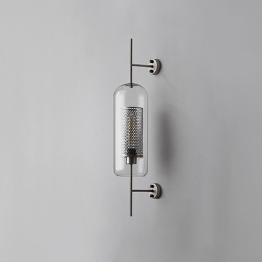 Oneal Industriell LED Vägglampa - Silver/Guld - Inomhus - Metall/Glas