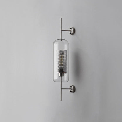 Oneal Industriell LED Vägglampa - Silver/Guld - Inomhus - Metall/Glas