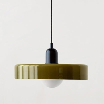 Lunari Halo | Pendellampa i färgat glas i Bauhaus-stil