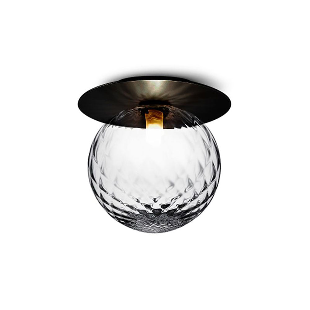 Valentina Modern LED Tak-/Vägglampa Matplats Svart/Guld Glas