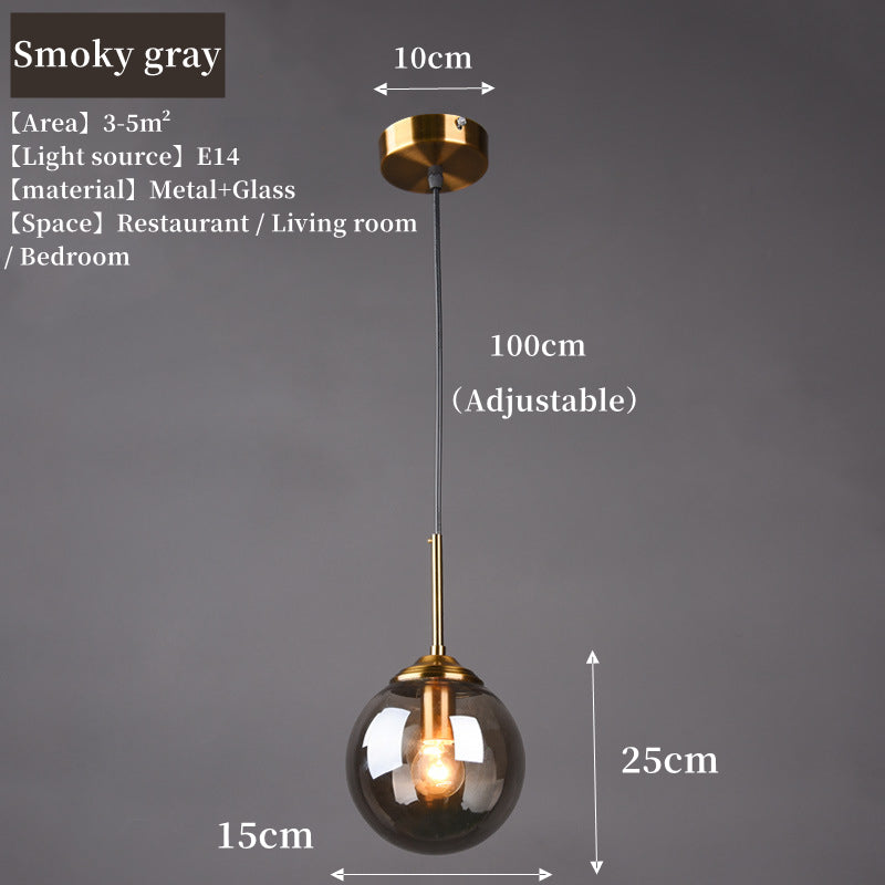 Modern nordisk glaspendellampa – stilfull kökspendelbelysning med metallfäste för vardagsrum och matsalar