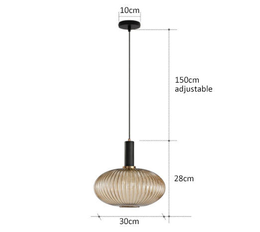 Färgglad Retro Glas Pendellampa – Kreativ LED Hängande Lampa för Vardagsrum och Sovrum