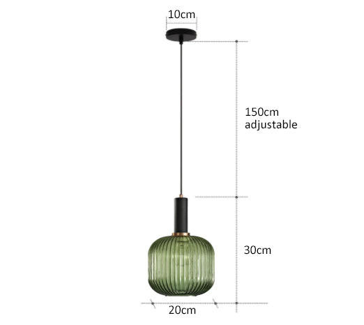 Färgglad Retro Glas Pendellampa – Kreativ LED Hängande Lampa för Vardagsrum och Sovrum