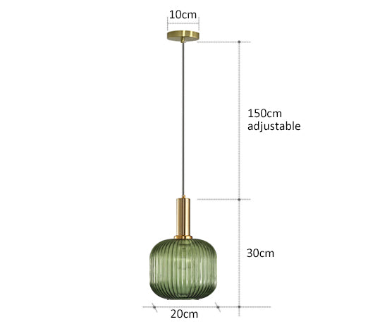 Färgglad Retro Glas Pendellampa – Kreativ LED Hängande Lampa för Vardagsrum och Sovrum