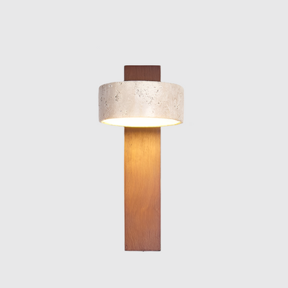 Travertin Vägghängd Lampa – Wabi Sabi Stil Vägglampa för Moderna Interiörer
