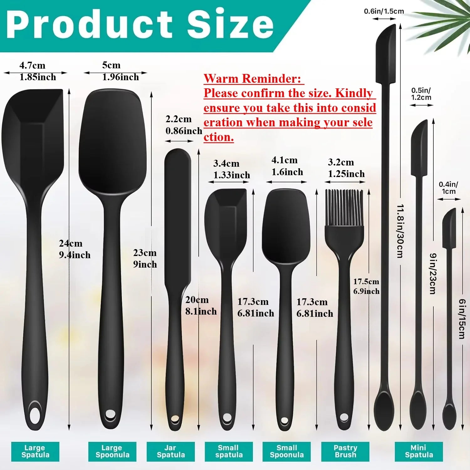 Lirosetta Flex | Silikonspatelset värmebeständigt &amp; non-stick – 6/9-delars bakutrustning
