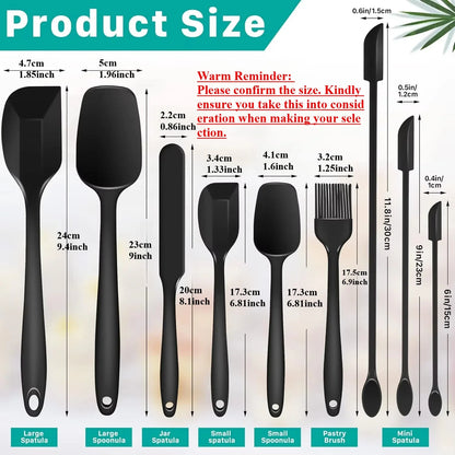 Lirosetta Flex | Silikonspatelset värmebeständigt &amp; non-stick – 6/9-delars bakutrustning