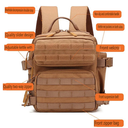 Carvallo Mini-ryggsäck 9L | MOLLE-utomhusryggsäck | Kompakt &amp; Hållbar | För vandring, camping &amp; EDC