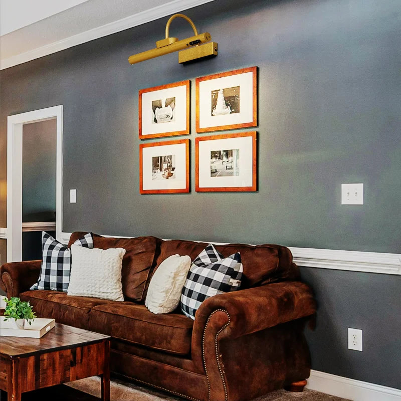 Royallure 4000mAh Trådlös Bildlampa med Fjärrkontroll, Uppladdningsbar Konstvägglampa