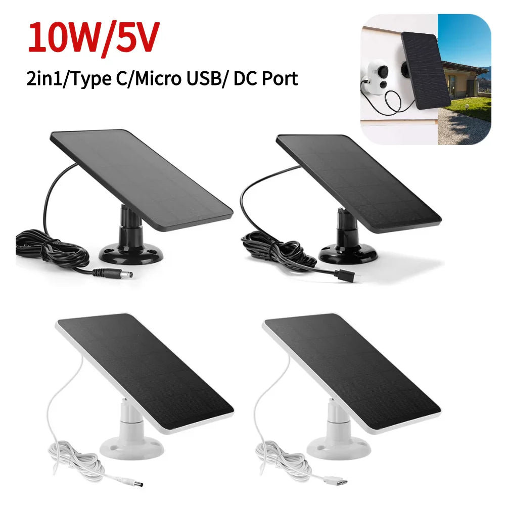 Carvallo Micro 10W Solpanel | Monokristallin | IPX6 Vattentät | Micro-USB | För kameror, belysning &amp; små solarsystem
