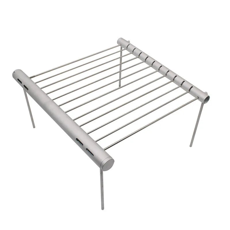 Carvallo Pocket Bärbar BBQ-Grill i rostfritt stål | Fällbar & kompakt | För 3–5 personer | 30 × 27,5 × 15,5 cm