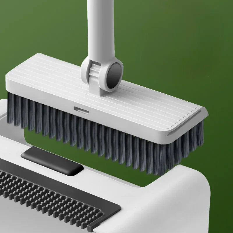 Carvallo 3-i-1 Sopset | Sop med golvborste & stå-skyffel | Extra lång handtag & håravvisande | Hemstädset