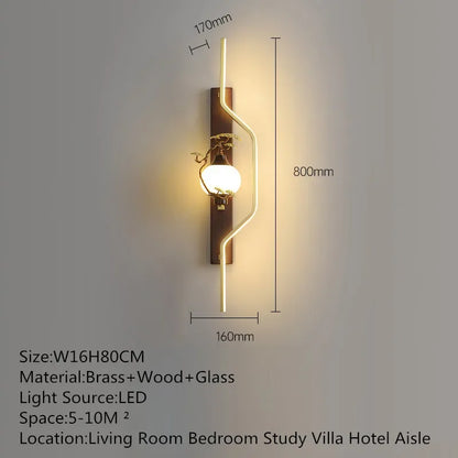 MessingLuxe - Tidsenlig Vägglampa