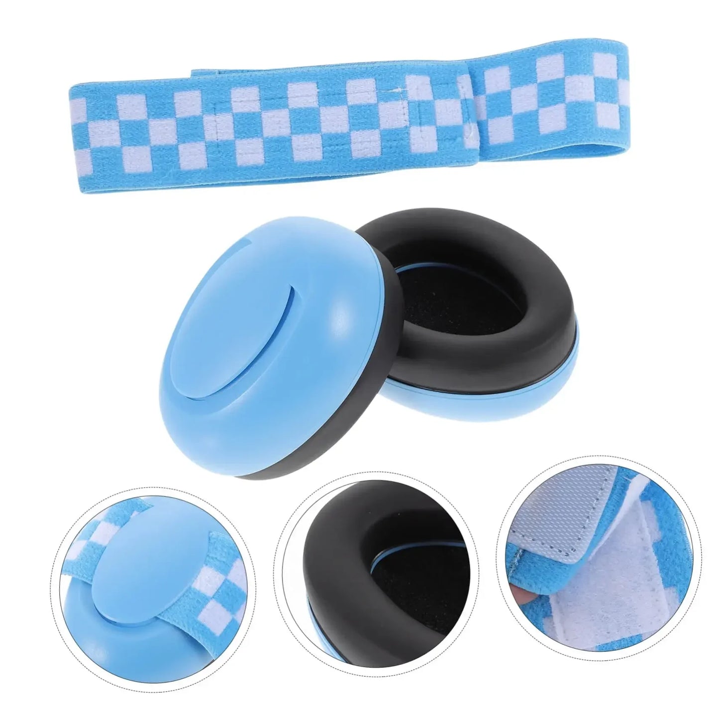 Carvallo Hörselskydd för spädbarn och små barn | Justerbar och hopfällbar | NRR 30 dB | Bekväma ljudskyddshörlurar i rosa, blå och vit