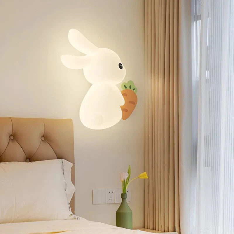 RabbitLicht - Söt LED Kanin Vägglampa för Barnrum