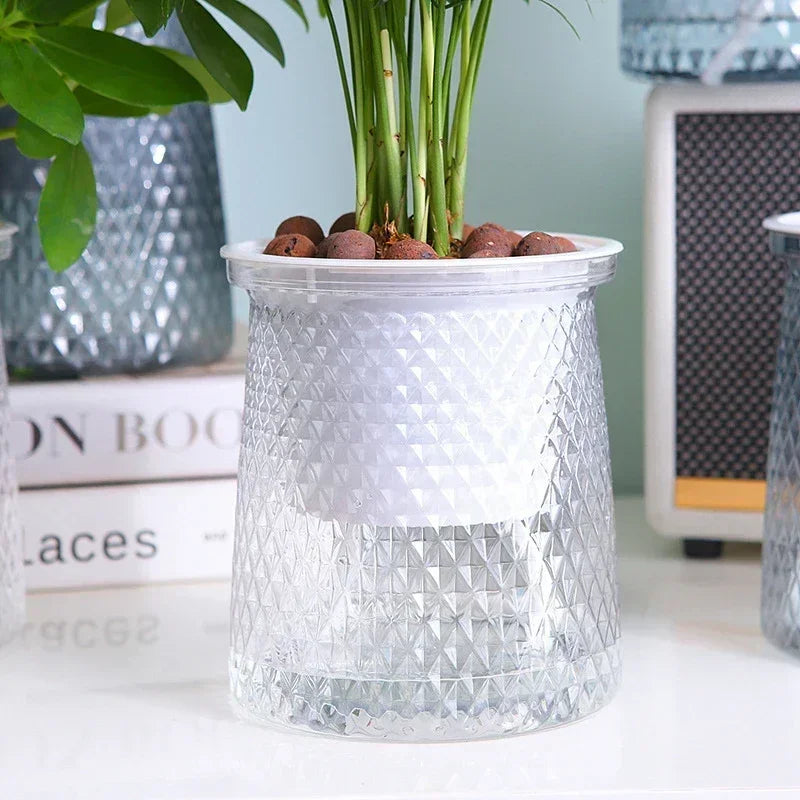 Carvallo MiniPlanter Självvattnande Blomkruka Mini | 10–13,5 cm | För Sukkulenter, Bonsai &amp; Bordsdekoration | Modern &amp; lättskött