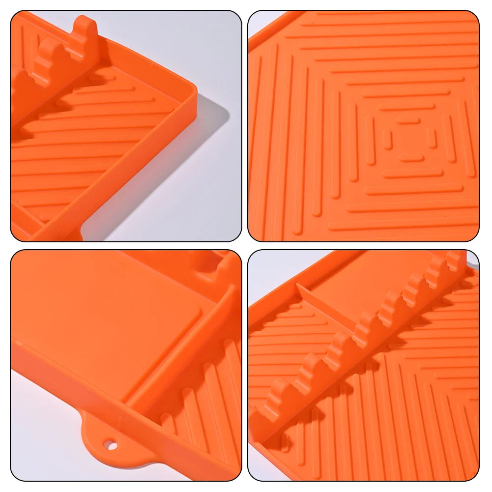 Carvallo Rektangulär Silikon-Uppläggningsmatta | Värmebeständig & Diskmaskinssäker | Oljeuppsamlings- och Avtorkningsmatta för Kök & Ugn