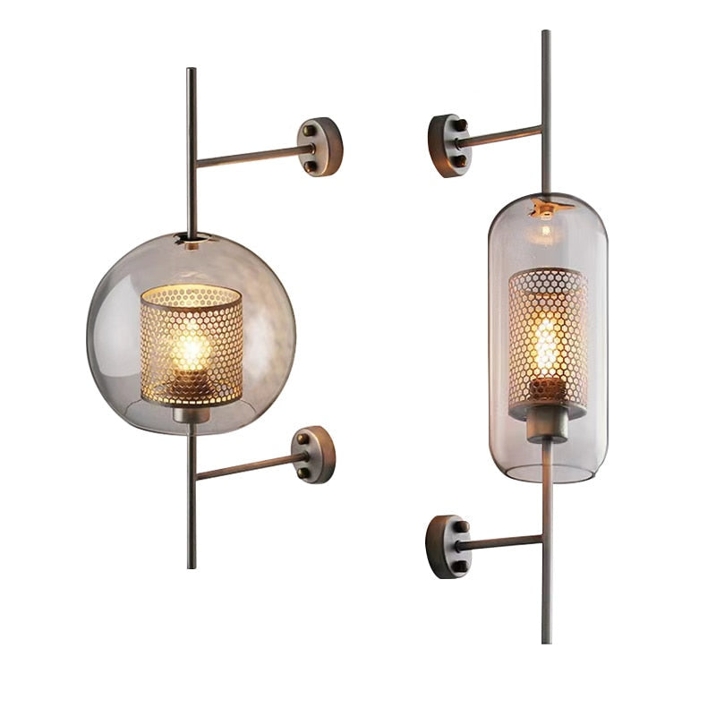Rayvia Adriel - Modern honungskaka mässing & glas vägglampa