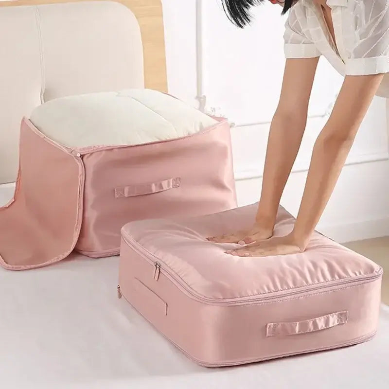 Royallure Kompressionsförvaringspåsar – Vattenavvisande Nylon, Lätt-Dragkedja, Förvaring för Garderob & Resa