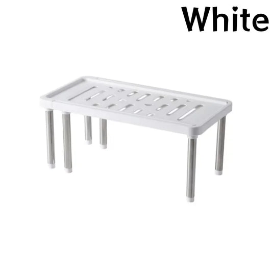 Carvallo Teleskopiskt Köksställ 35–61 cm | Utdragbar Hylla med halkfria fötter | Stabil Förvaring av PP & Rostfritt Stål