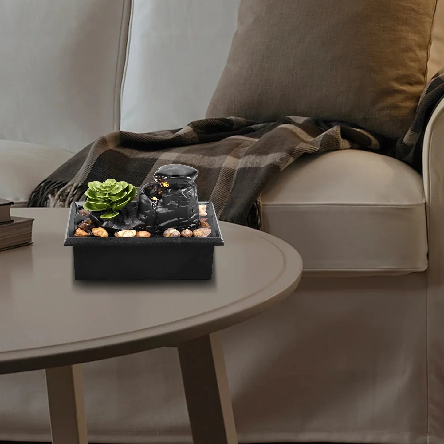 Royallure Bärbar Campingfläkt 20000mAh Uppladdningsbar Skrivbordsfläkt med Ljus & 48H Drift