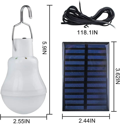 Solarlampa med solpanel – Energisparande LED-lampa för inomhus- och utomhusbruk