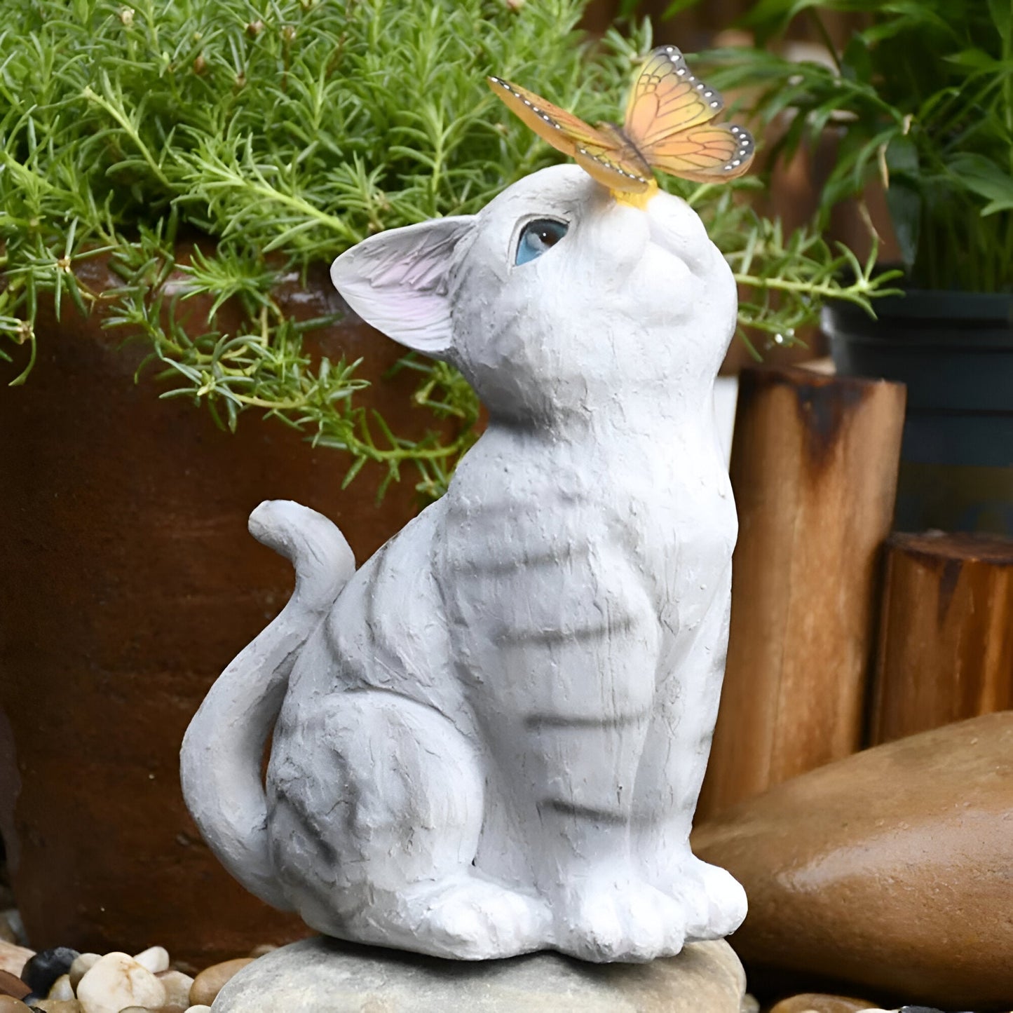 CatGlow Light - Solardriven katt skulptur för utomhusbelysning