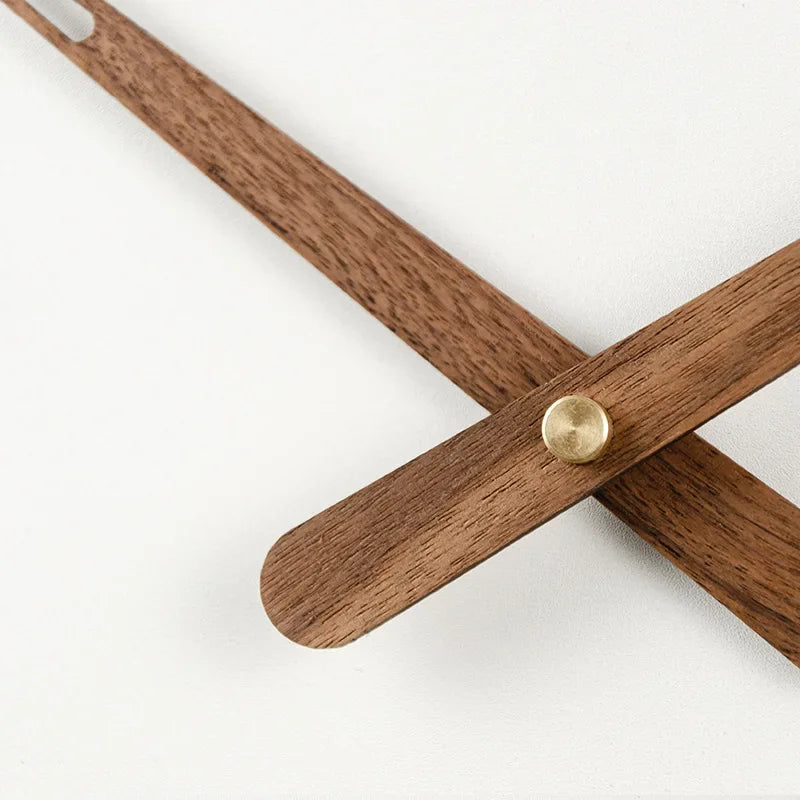 WoodSphere - Modern Stor DIY Väckarklocka Mekanism med Valnötsträ Visare