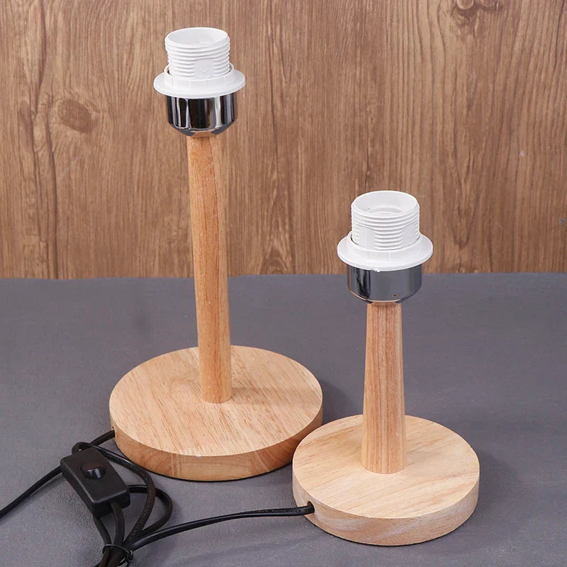Royallure Trä Bordslampa Bas med E27 Fäste &amp; På/Av Switch för Hemljus