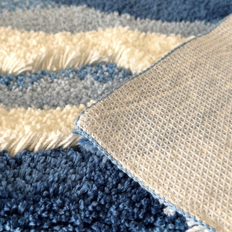 Aesthetic Wave Tufted Rug – Havsinspirerad Mjuk &amp; Halkfri Matta