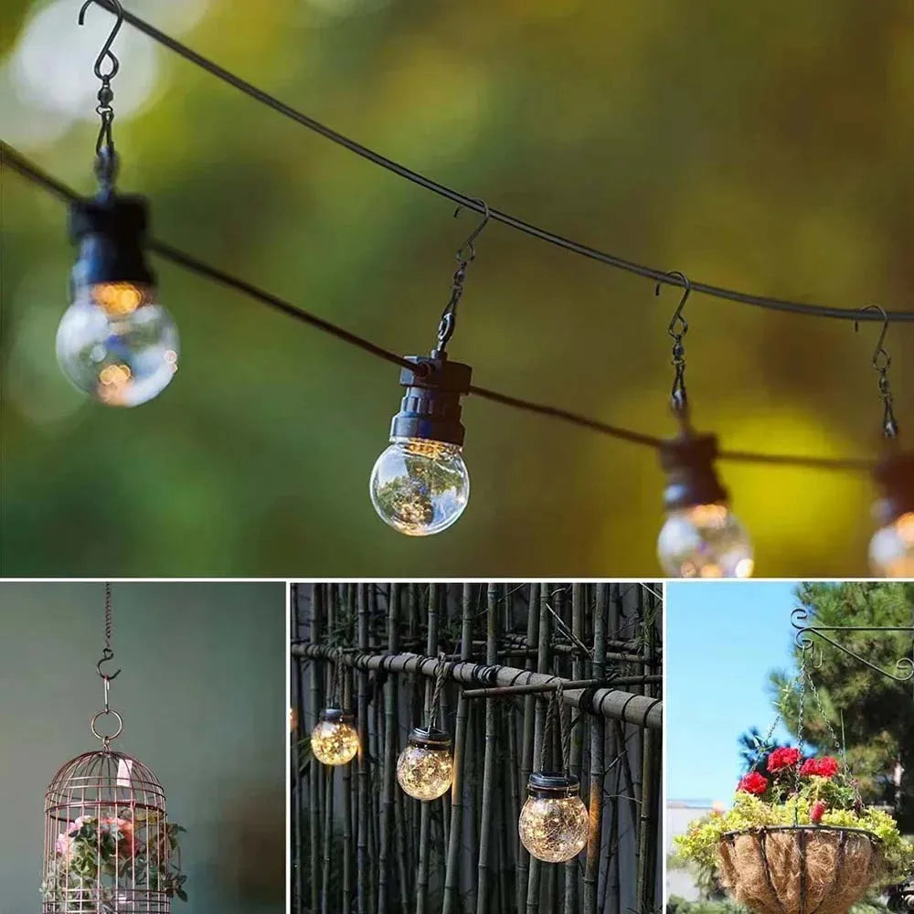 Carvallo 8 stycken S-krokar i rostfritt stål med vridled | Rostfria upphängningskrokar för vindspel, fågelburar, reklamskyltar & dekoration