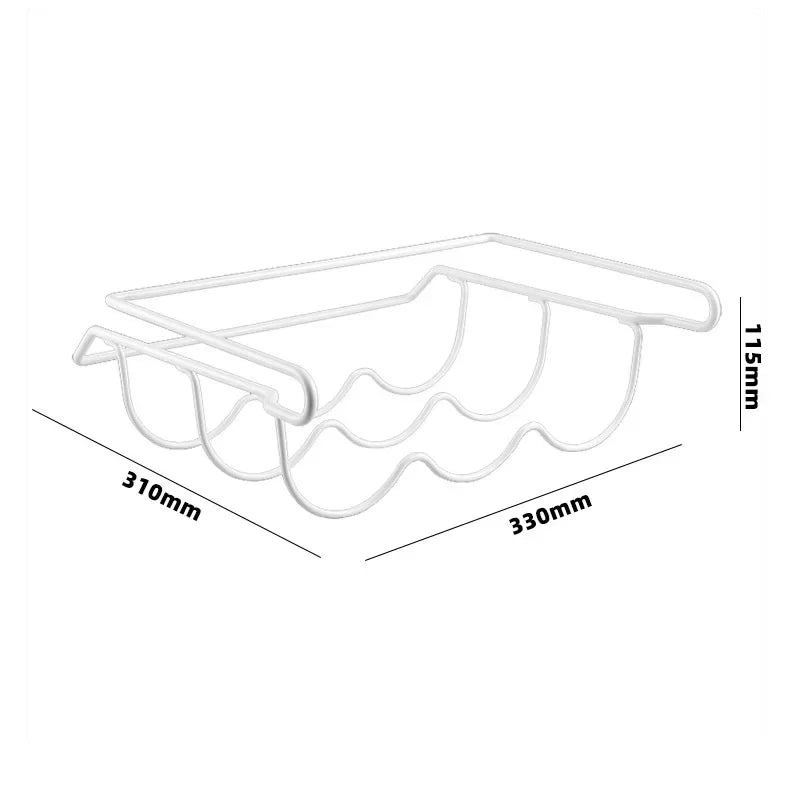 Carvallo FlaschenFix Kreativt flaskställ för kylskåp | Hängande öl- & vinflaskhållare i metall | Platsbesparande dryckesorganisator för kök & hushåll