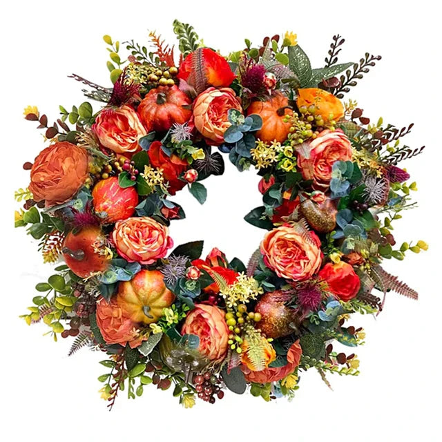 RusticLeaf - Charming artificial wreath for outdoor charm