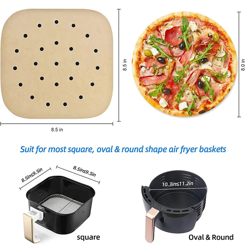 Carvallo-Papper Crispina | 100 styck | Non-stick & värmebeständig | Fyrkantig & perforerad