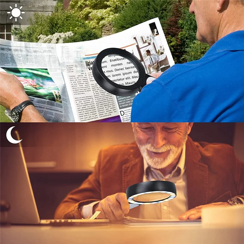 30X Handhållen Förstoringsglas med LED-lampa