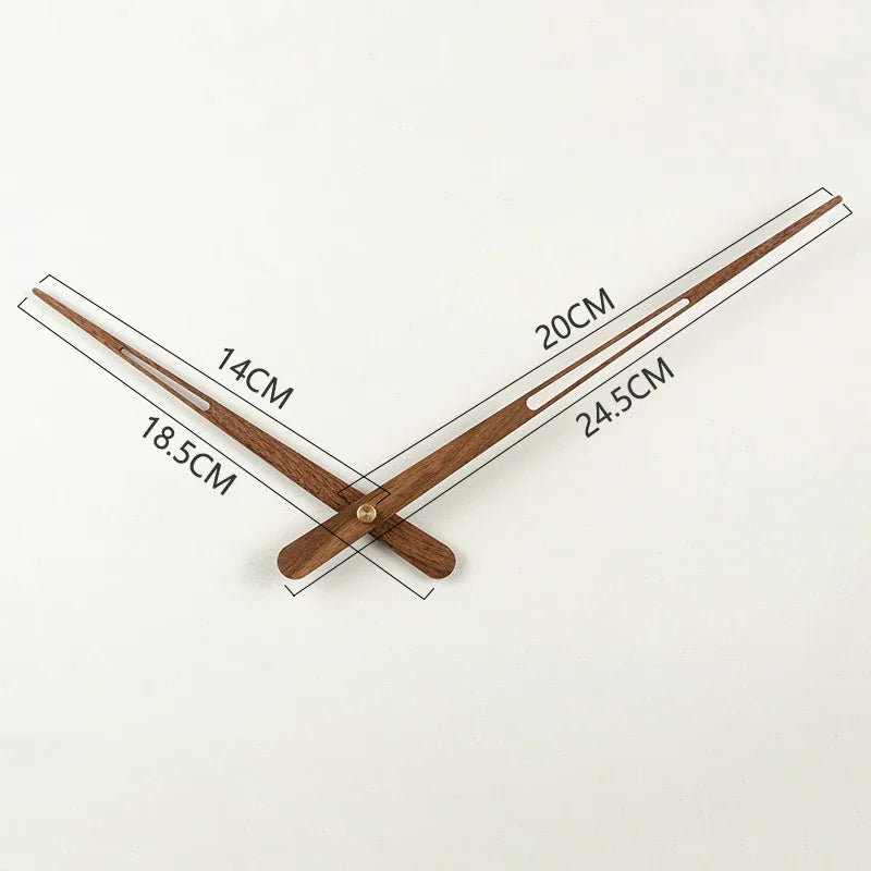 WoodSphere - Modern Stor DIY Väckarklocka Mekanism med Valnötsträ Visare