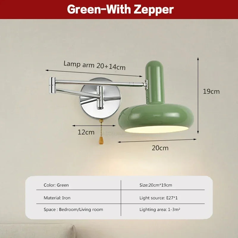 LichtSwing - Minimalistisk LED Vägglampa för Sovrum och Vardagsrum