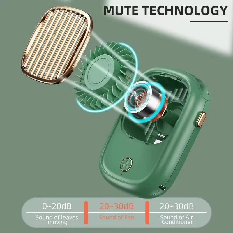 Carvallo Bärbar Nackfläkt | Uppladdningsbar & Multifunktionell | För Utomhus, Resor & Hemma