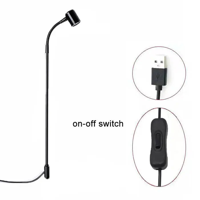 Carvallo USB växtlampa med stativ | Höjdjusterbar & Flexarm | 3W LED | Kallvitt ljus (6000K) | För inomhusväxter