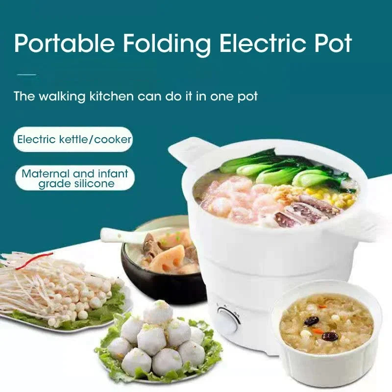 Carvallo Mini-Kokkärl FoldaCook | Fällbar &amp; kompakt | 1,2 L | 800 W | För camping, kontor &amp; resor